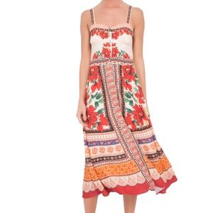 NWOT Farm Rio Button Floral Dress, M